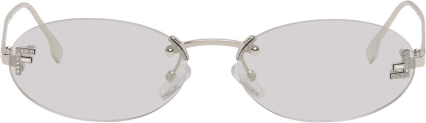 Solglasögon FENDI 'Fendi First' Crystal Sunglasses Metallisk | FE4075US@5416C 840126860436