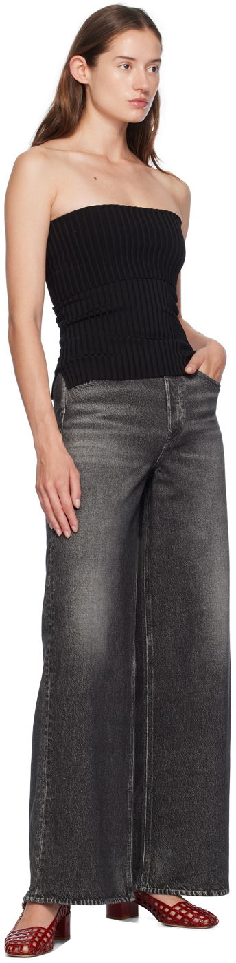 Jeans rag & bone Miramar Sofie Full Length Wide-Leg Trousers Svart | WCW24F70018201, 3