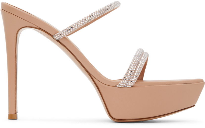 Sneakers och skor Gianvito Rossi Cannes Platform Sandals Beige | G16140.85RIC.XCN
