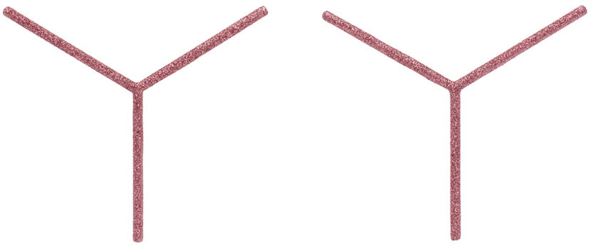Örhängen Y/PROJECT Pink Maxi Y Earrings Rosa | 640EA003
