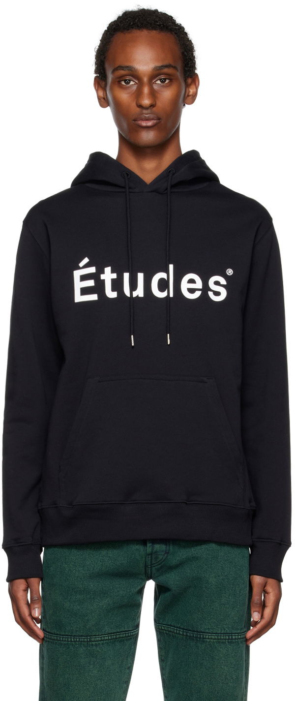 Sweatshirt Études Klein Logo Hoodie Svart | C00ME250OC16BK
