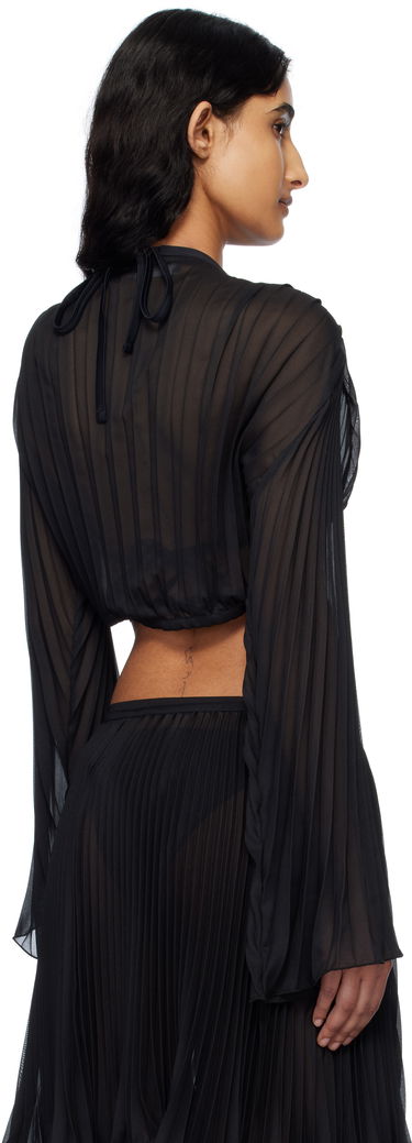 Kjol Versace Versace Safety Pin Pleated Cover-Up Top Svart | 1019046_1A13679, 2
