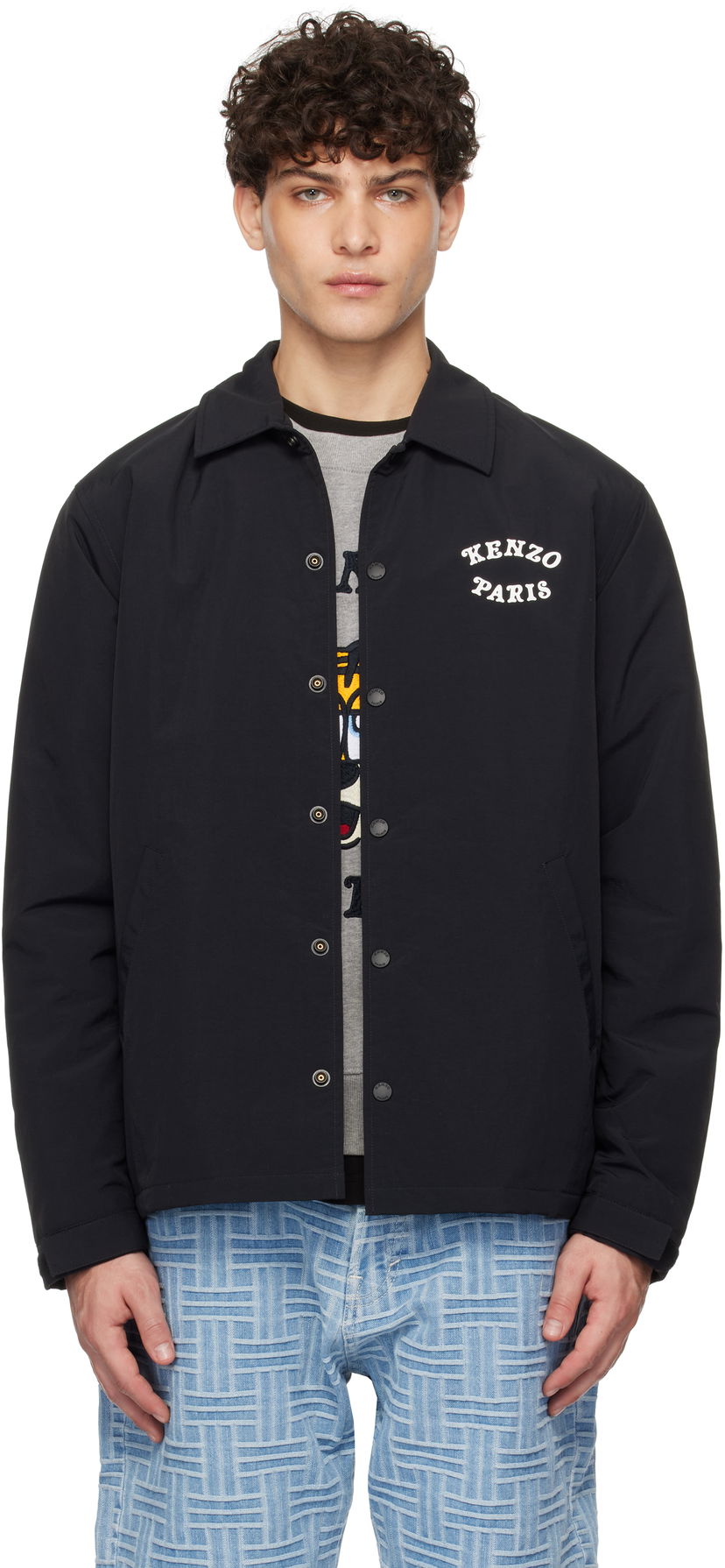 Vindjacka KENZO VERDY Edition Heavy Coach Jacket Svart | FF55BL0629NG