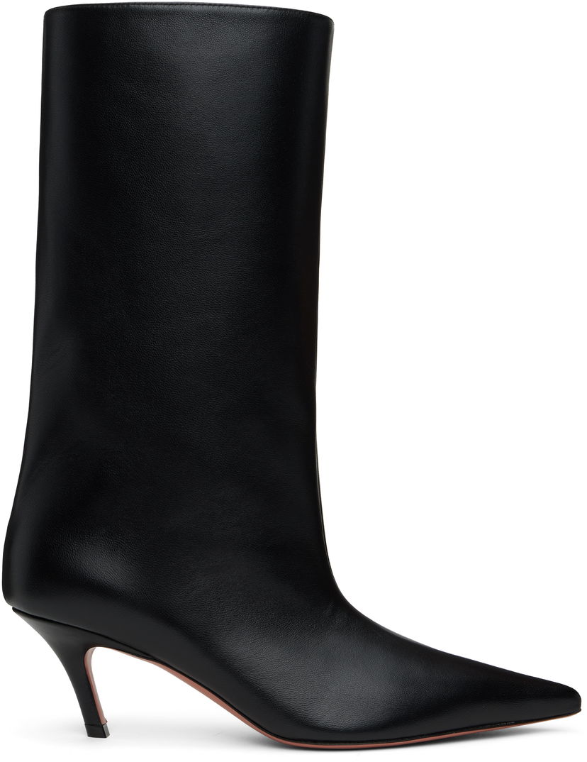Skovård Amina Muaddi Amina Muaddi Fiona 60 Kitten Heel Boots Svart | FIONA BOOT NAPPA