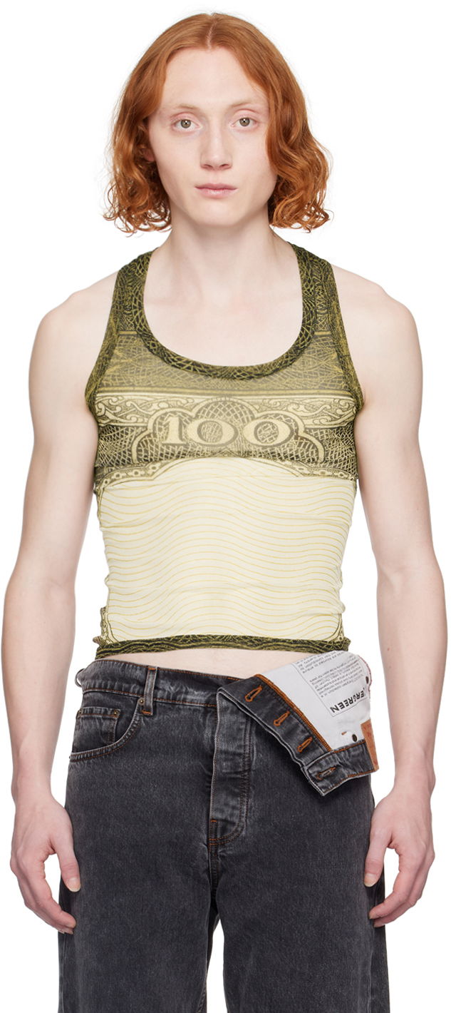 Linne Jean Paul Gaultier Jean Paul Gaultier Sheer Tank Top Gul | 24/25-U-DB025-T515-400300156