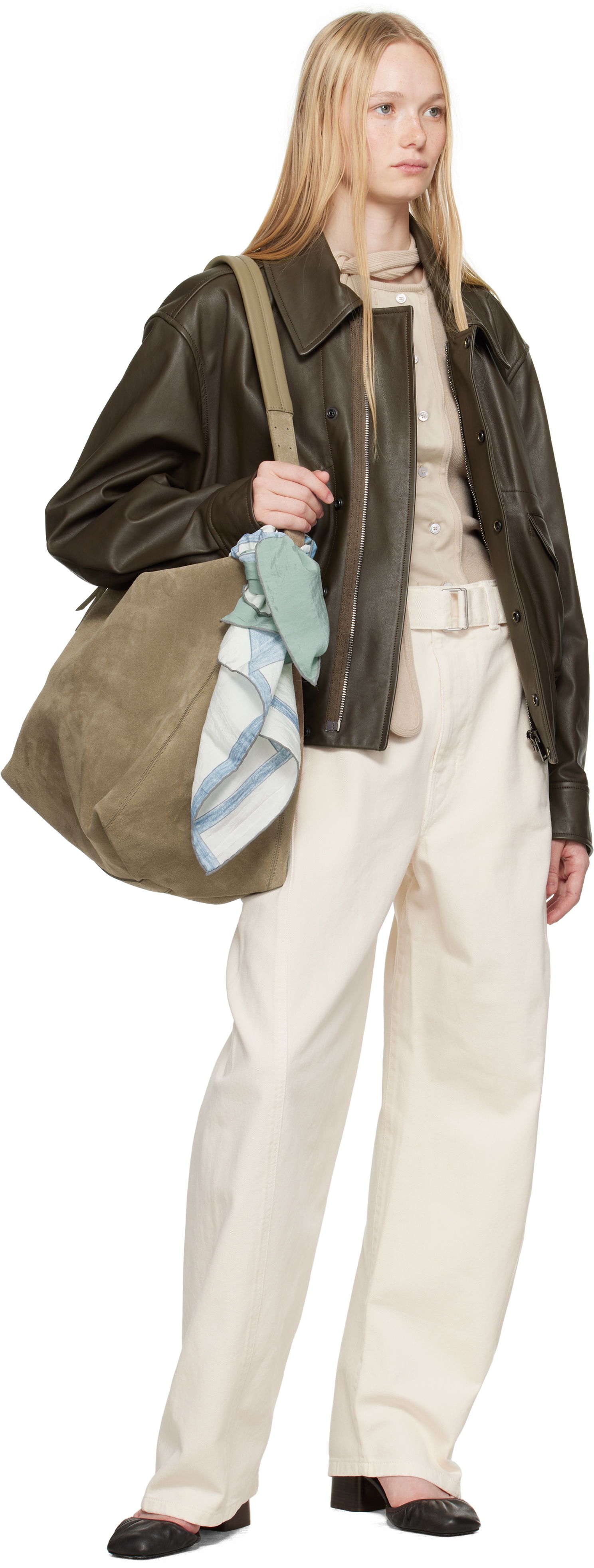 Halsduk LEMAIRE Lemaire Chair Print Silk Scarf Blå | AC1223 LF1423, 1