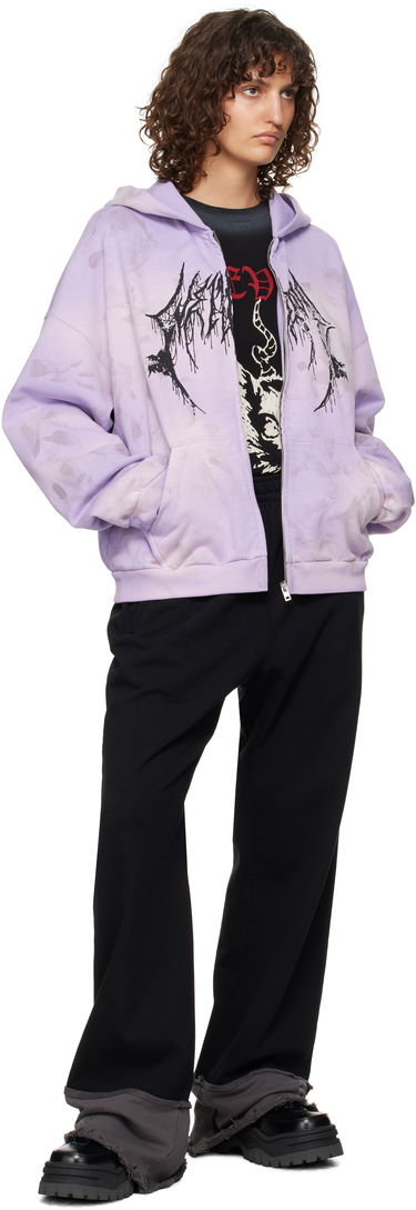 Sweatshirt We11done Graphic Print Zip-Up Hoodie Purpur | WD-TJ3-24-878-U-PP, 3