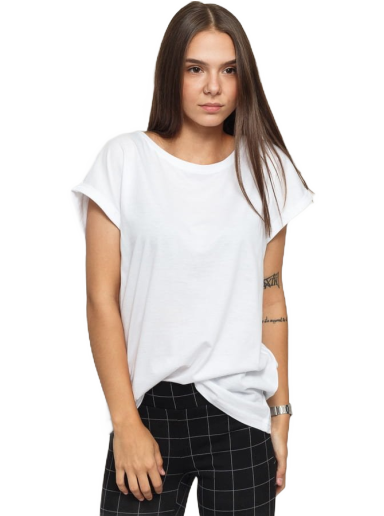 T-shirt Urban Classics Ladies Organic Extended Shoulder Tee Vit | TB2983 white