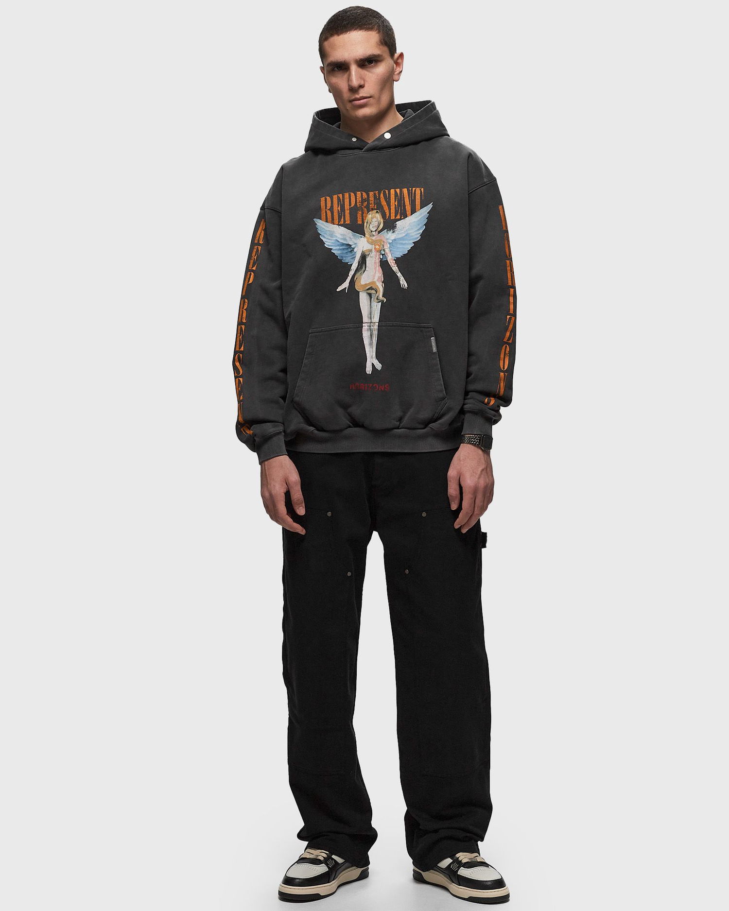 Sweatshirt Represent Clo Represent REBORN HOODIE Brun | MLM435-444, 1