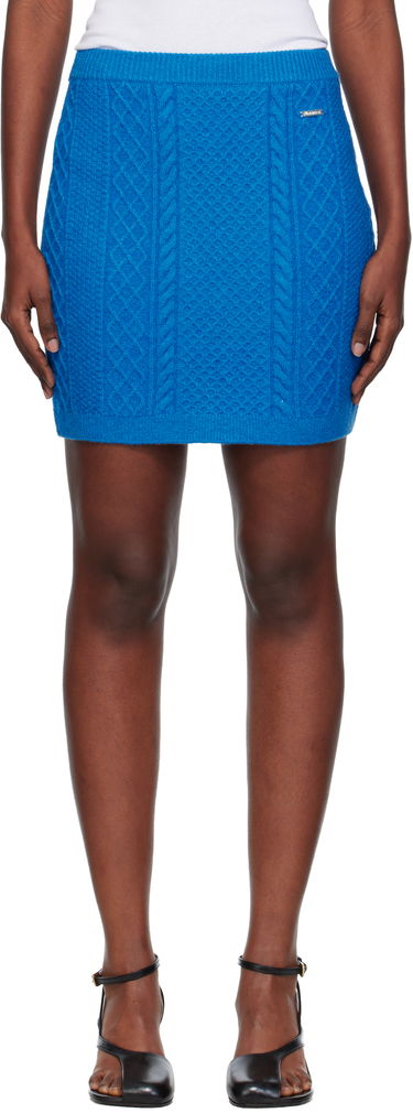 Kjol JW Anderson Cable Knit Miniskirt Blå | KW1444-YN0446, 0