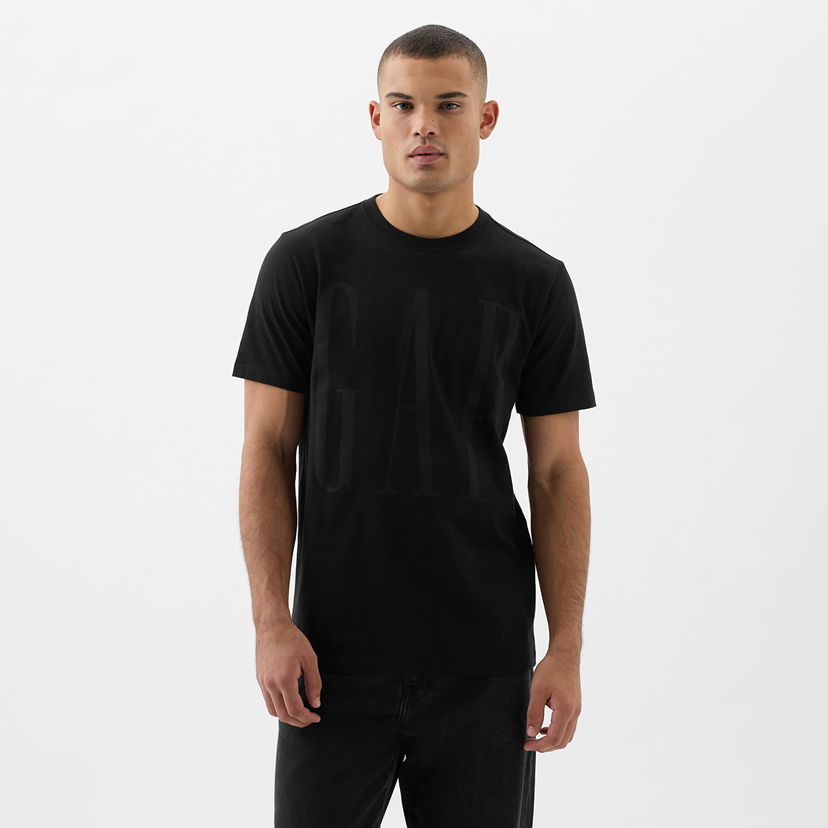 T-shirt GAP Logo Tee True Black V2 Svart | 866774-00
