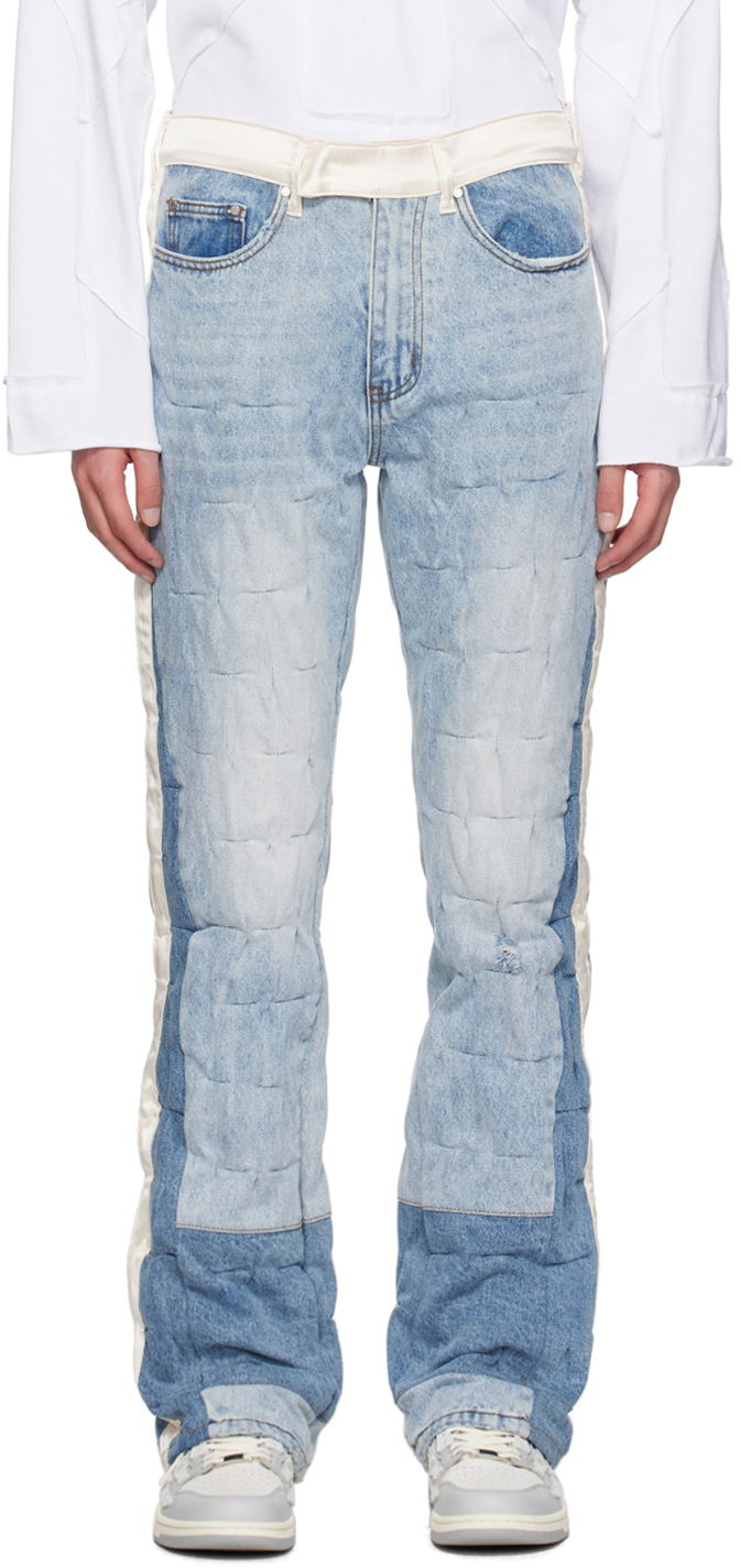 Jeans Who Decides War Gathered Tuxedo Jeans Blå | 1120710008SS24