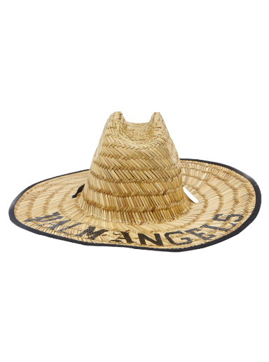 Hatt Palm Angels Rafia Logo Bucket Hat Beige | PWLA028S23MAT0016110