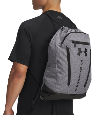 Ryggsäck Under Armour Hustle Sackpack with UA Storm Technology and Front Zip Pocket Grå | 6000519-025, 4