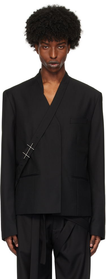 Väst HELIOT EMIL Wrap Closure Blazer Svart | AW24_M_04_045_BLK01, 0