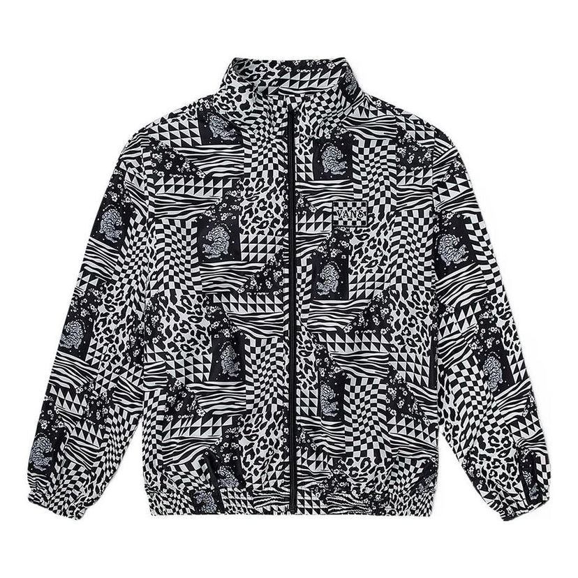 Vindjacka Vans Vans Grid Full Print Jacket Svart | VN0A5H9T7TO