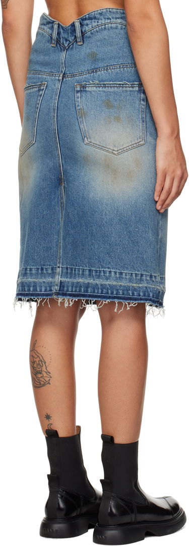 Kjol We11done We11done Heart Denim Midi Skirt Blå | WD-DS3-24-333-W-BL, 2