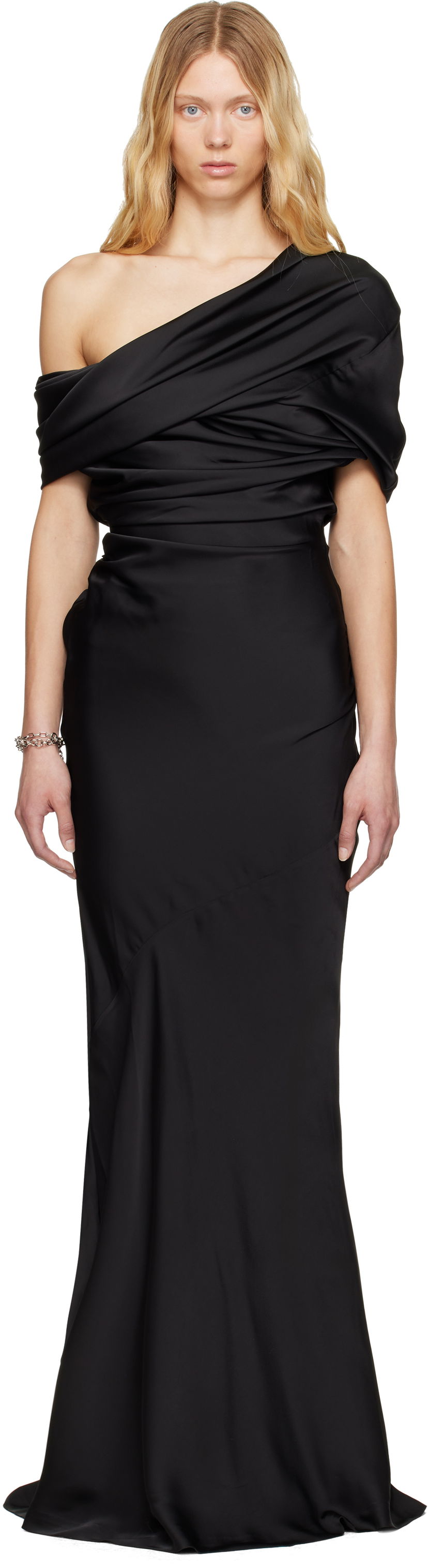 Klä Entire Studios Entire Studios Sleeveless Draped Maxi Dress Svart | ESW-S25-6013-OB