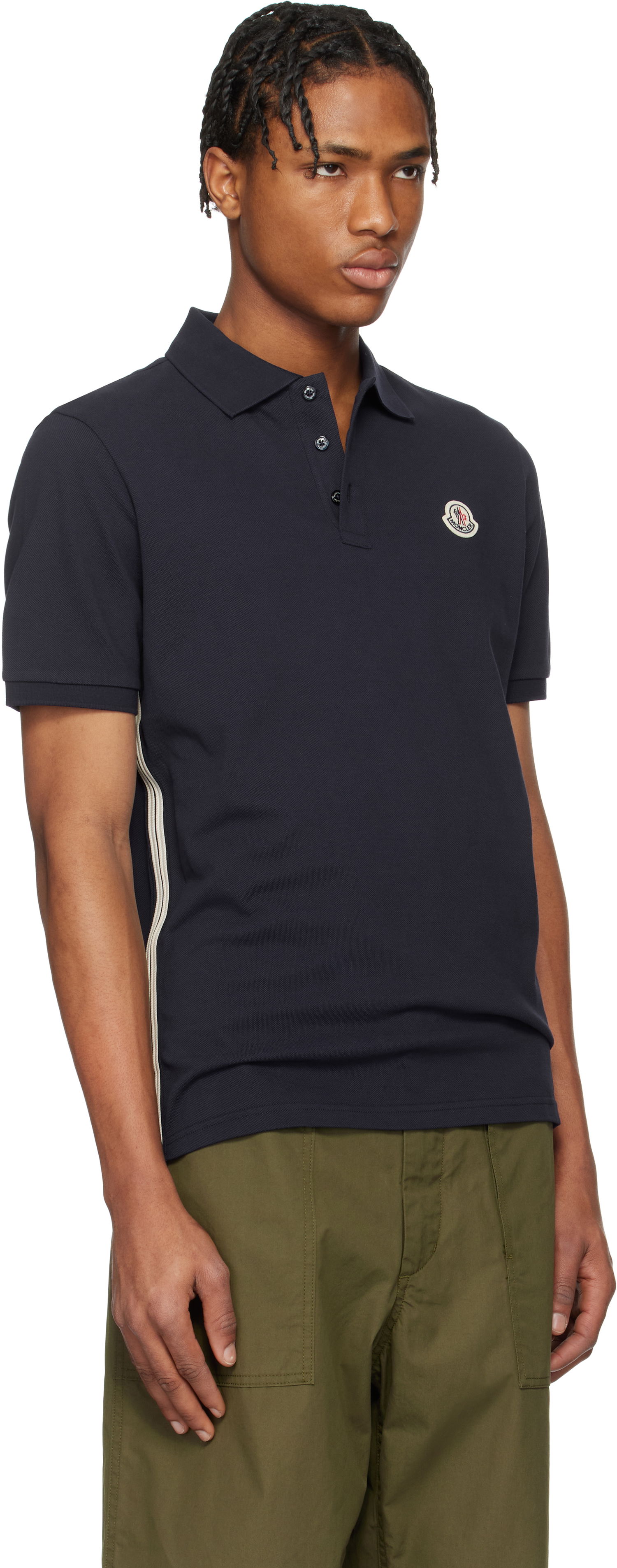 Polotröja Moncler Moncler Archivio Short Sleeve Polo Mörkblå | K10918A0002689A16, 1