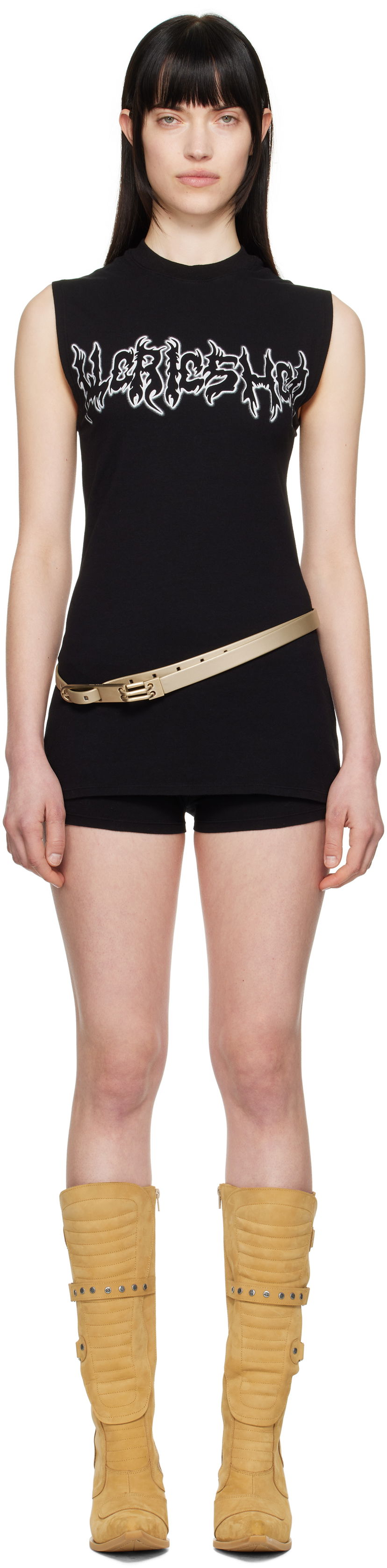Linne 032C 032c Super Bad Jersey Minidress Svart | S25-WRC-2621-050