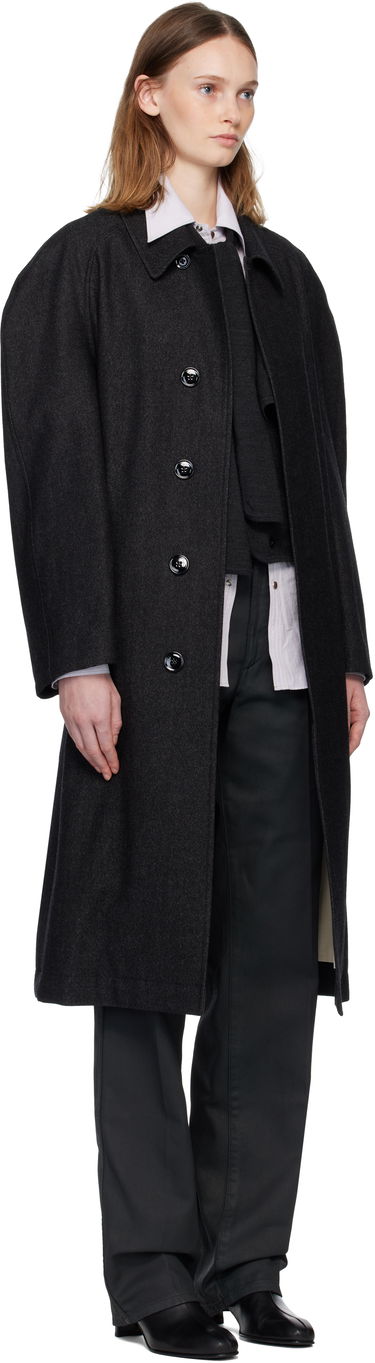 Rockar LEMAIRE Raglan Sleeve Coat Svart | CO1122 LF1319, 1
