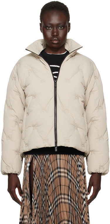 Pufferjacka Burberry Burberry Nylon Down Puffer Jacket Beige | 8094176, 0