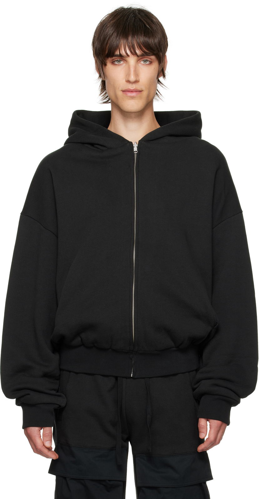 Sweatshirt Entire Studios Thermal Hoodie Svart | ES2488SO