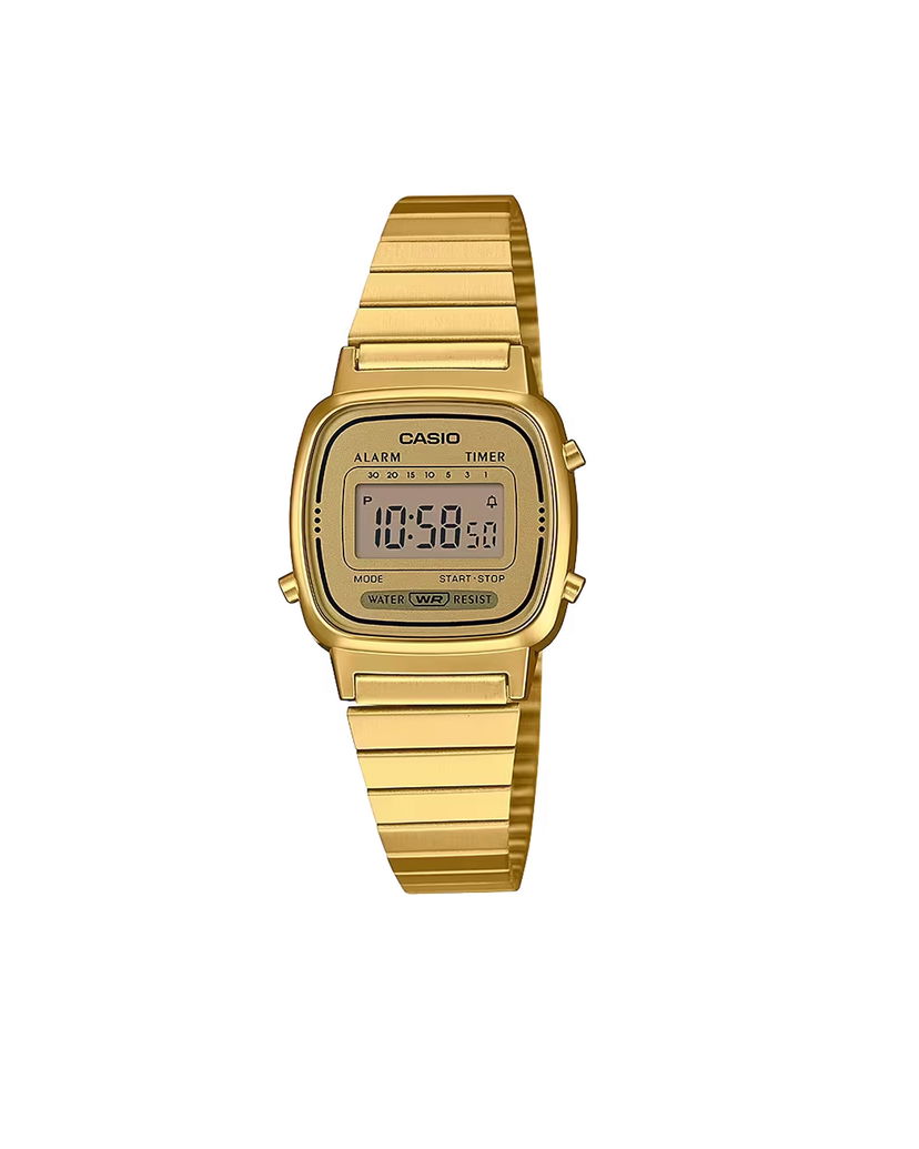 Klocka CASIO Digital Watch With Gold Tone Stainless Steel Strap Metallisk | LA670WEGA-9EF