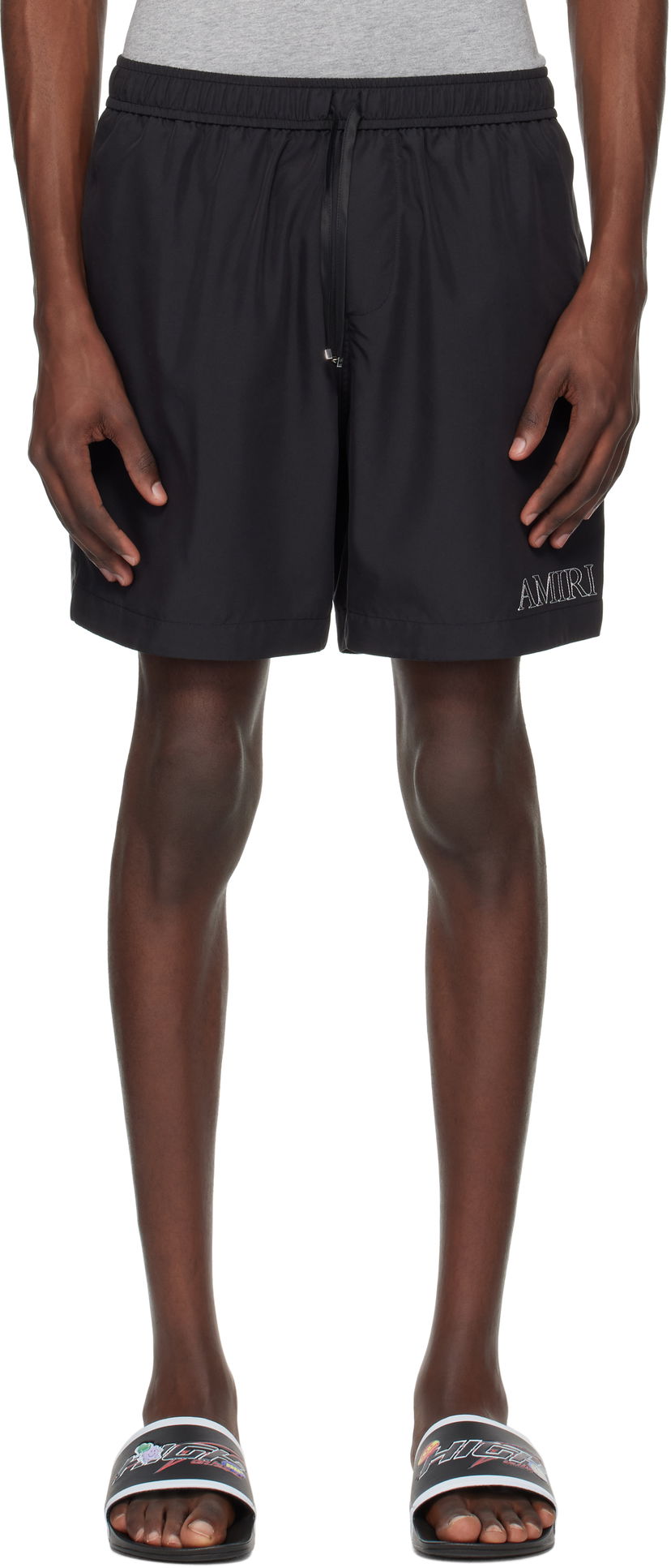Badkläder AMIRI AMIRI 'MA' Outline Shorts Svart | AMSHCA1101
