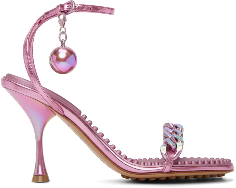 Sneakers och skor Bottega Veneta Bottega Veneta Dot Heeled Sandals Rosa | 667178 V28O0
