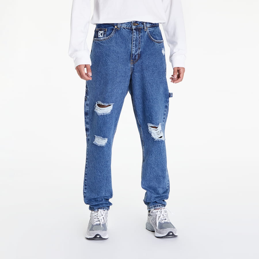 Jeans Karl Kani Retro Tapered Workwear Heavy Distressed Denim Jeans Blå | KM223-007-2, 0