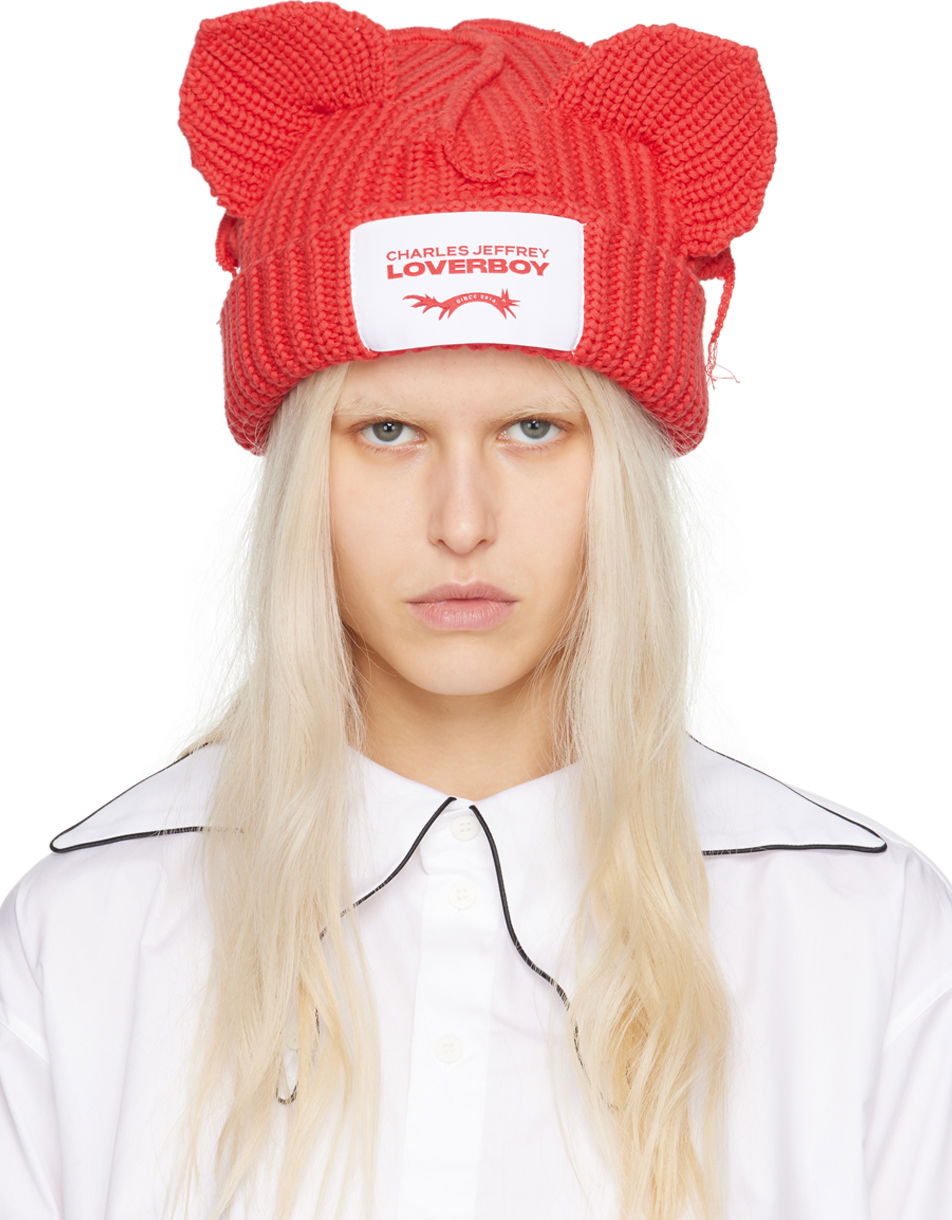 Mössa Charles Jeffrey Loverboy Chunky Ears Beanie Röd | 43130402, 0