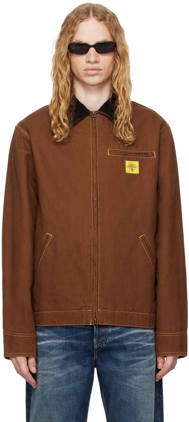 Jacka BBC IceCream ICECREAM Canvas Lined Work Jacket Brun | ICW003