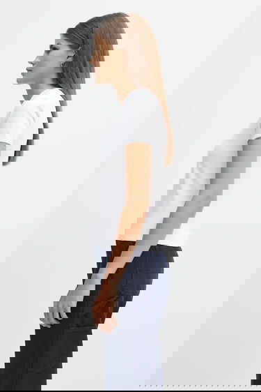 T-shirt Coperni Coperni Crystal Logo T-Shirt Vit | COPJS07CRF5017, 4