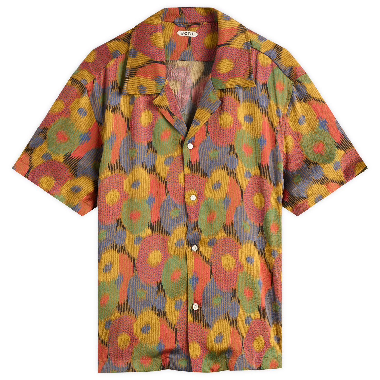 Skjorta Bode Bode Fruit Pit Short Sleeve Shirt, Size Large Flerfärgad | MRF25SH008, 0