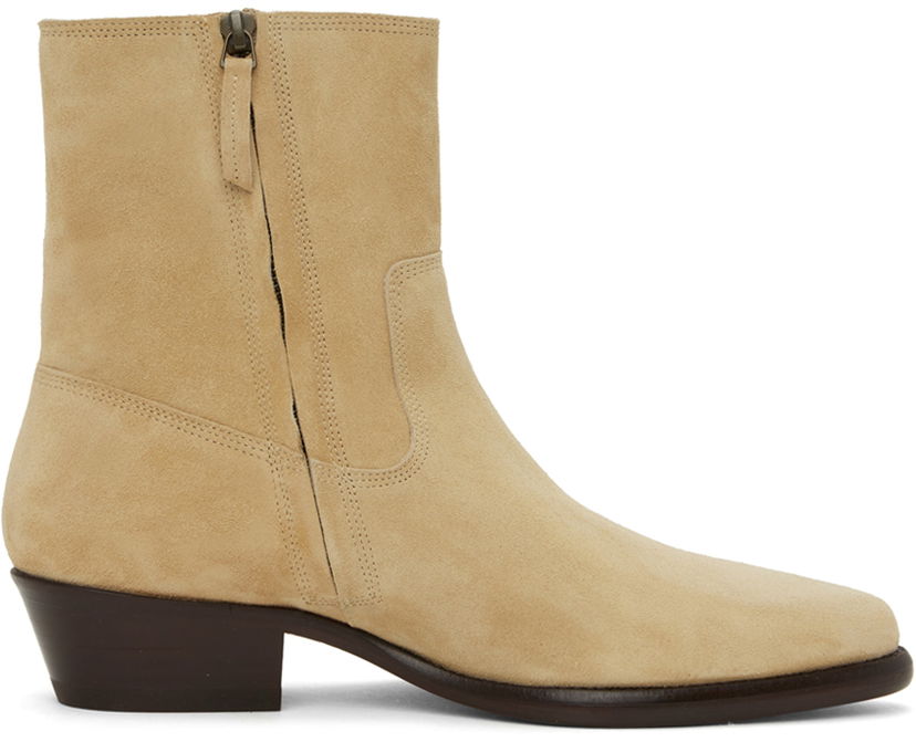 Sneakers och skor ISABEL MARANT Isabel Marant Delix Suede Ankle Boots Beige | 23HBO0073HA-A4A02N