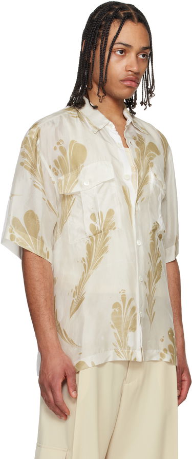Skjorta Dries Van Noten Dries Van Noten Dessin Print Shirt Grå | 251-020724-1197, 4