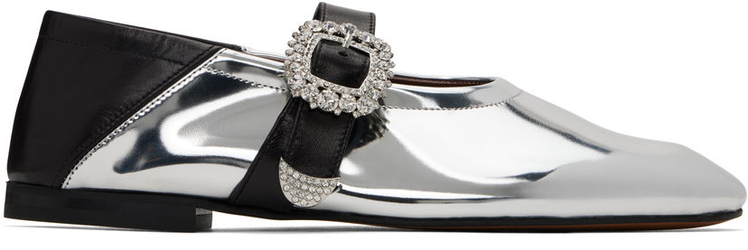 Klä Wales Bonner Wales Bonner Glide Ballerina Flats Metallisk | WBW43010B