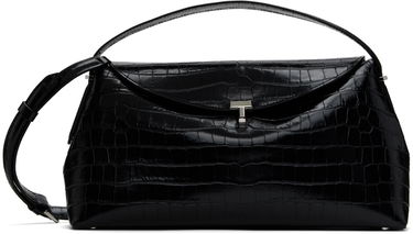 Handväska TOTEME Toteme T-Lock Croco Top Handle Bag Svart | 243-WAL961-LE0076, 0