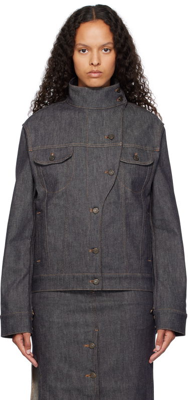 Jacka Courrèges Motorcycle Denim Jacket Blå | 424DBL217DE0035, 0