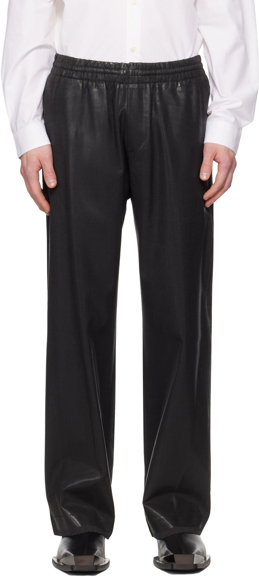 Byxor Diesel Diesel P-Clays Drawstring-Waist Trousers Svart | A16063-0IKAL-96K