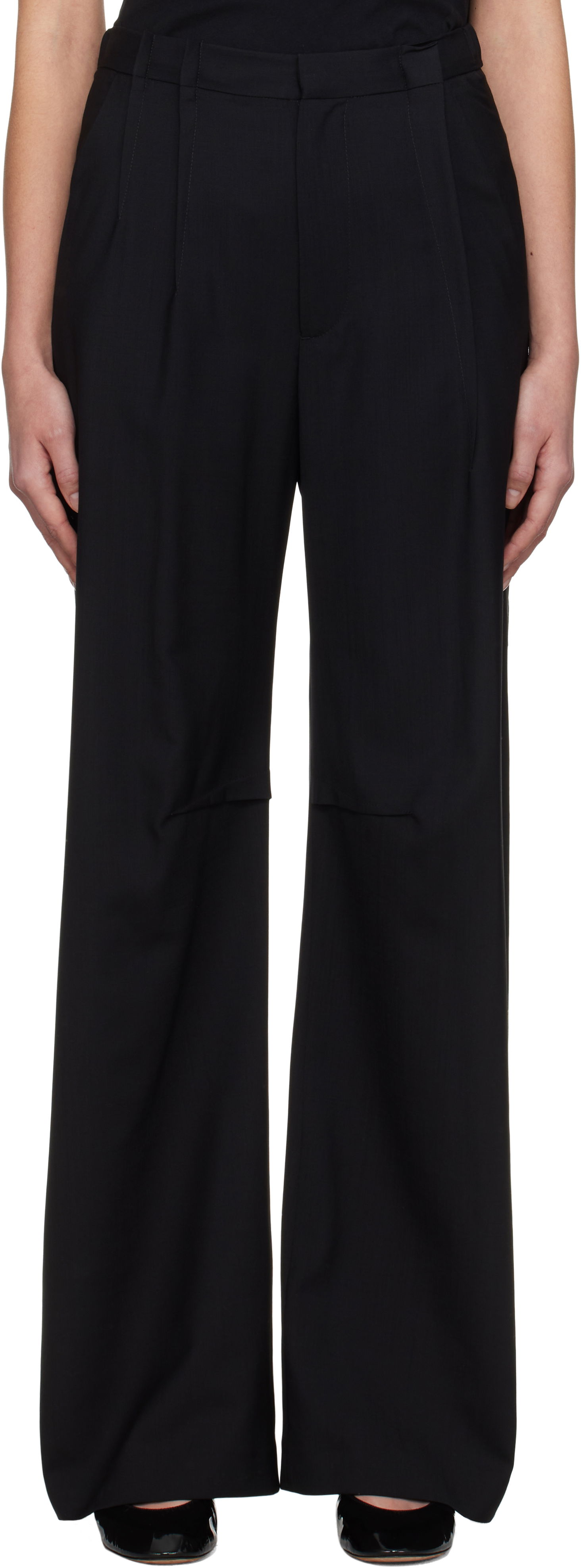 Byxor Maison Margiela MM6 Maison Margiela Tailoring Wool Trousers Svart | S52KA0517 M35080, 0