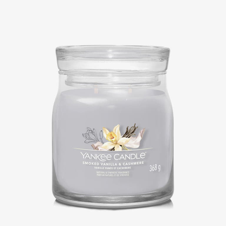 Ljus Yankee Candle Signature Medium Jar Candle Smoked Vanilla & Cashmere Grå | 40798