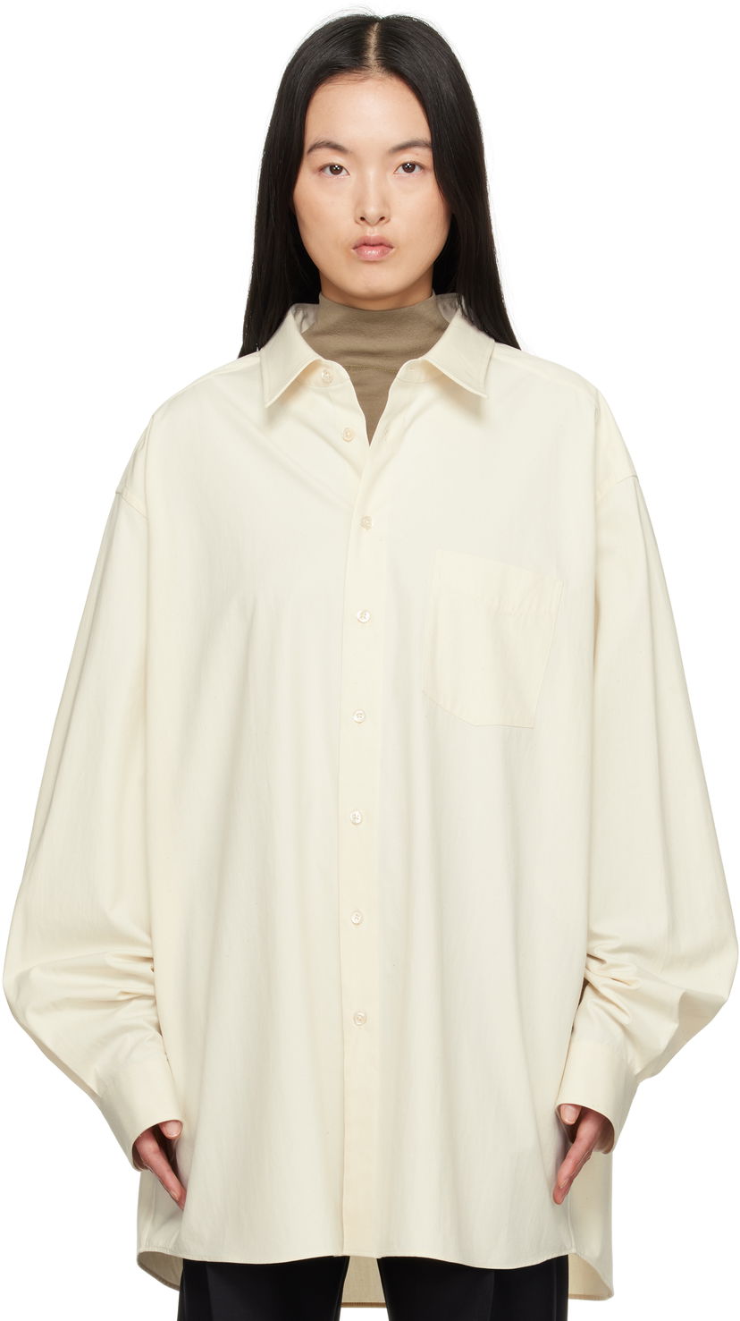 Skjorta Maison Margiela Maison Margiela Oversized Shirt Vit | S51DT0017 S54352