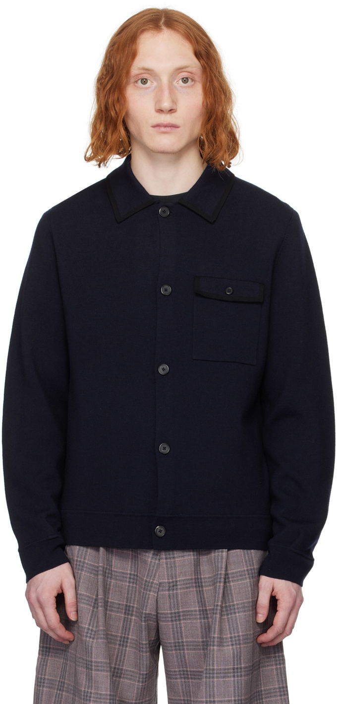 Sweater Paul Smith Paul Smith Heavyweight Jacket Mörkblå | M1R-616Y-M02280-49