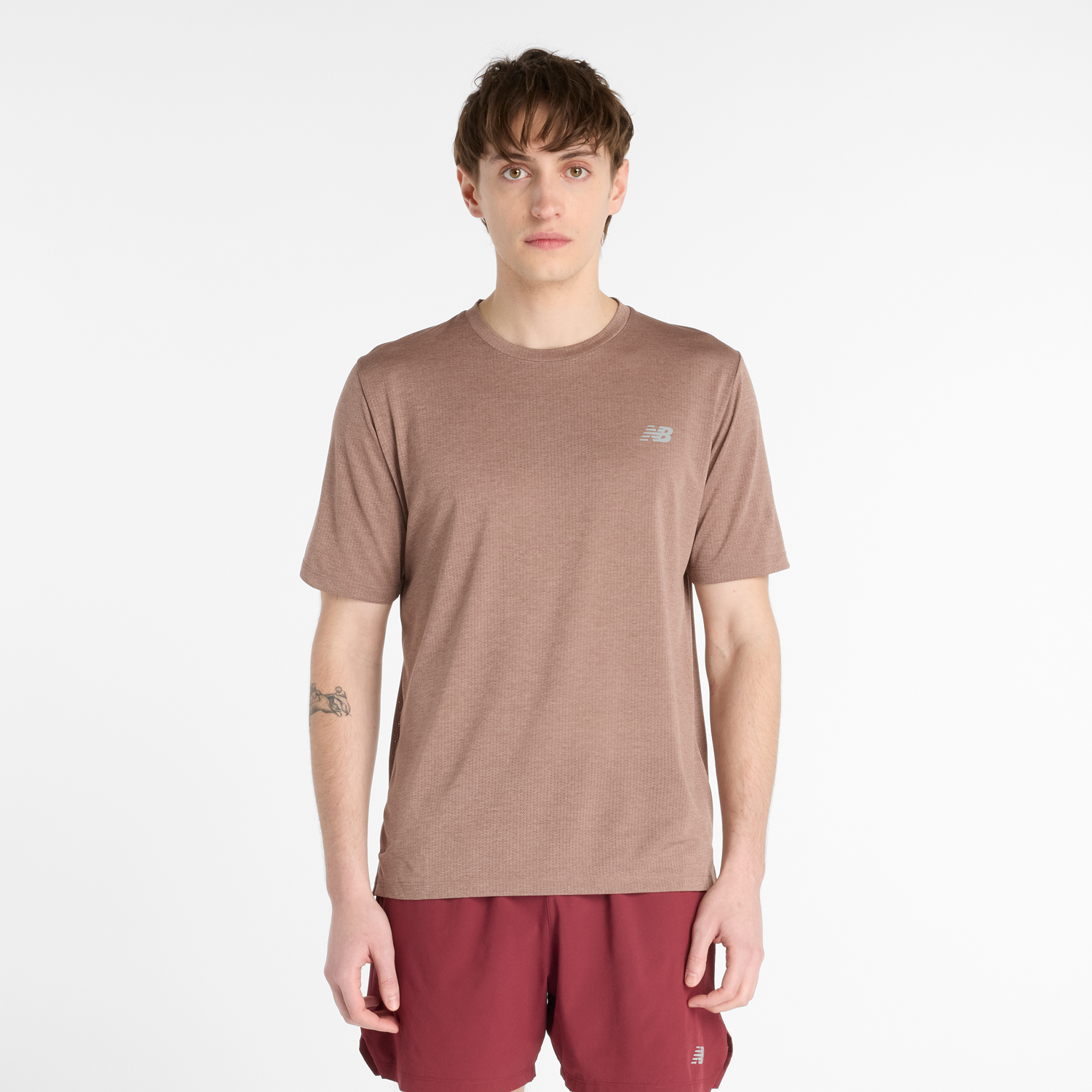 T-shirt New Balance Men's T-Shirt MT41253 Brun | NBMT41253EAT, 0
