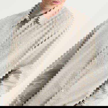 Skjorta NORSE PROJECTS Ole Oversize Poplin Check Shirt Beige | N40-0851-2064, 5