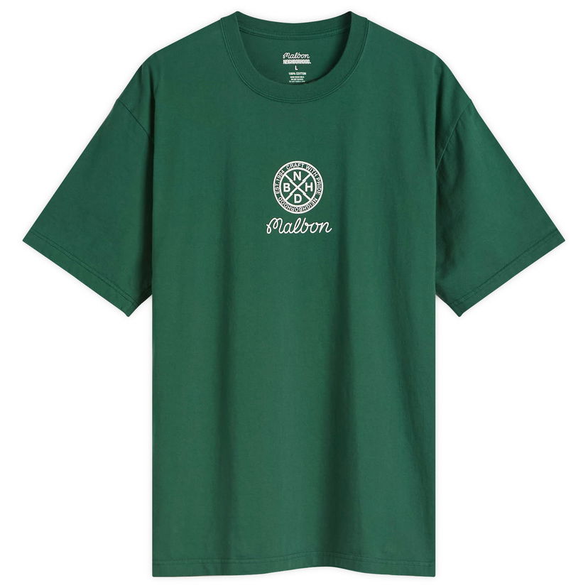 T-shirt Neighborhood Neighborhood x Malbon Golf SS-2 Tee, Size L Grön | 251PC54N-ST02-GRN