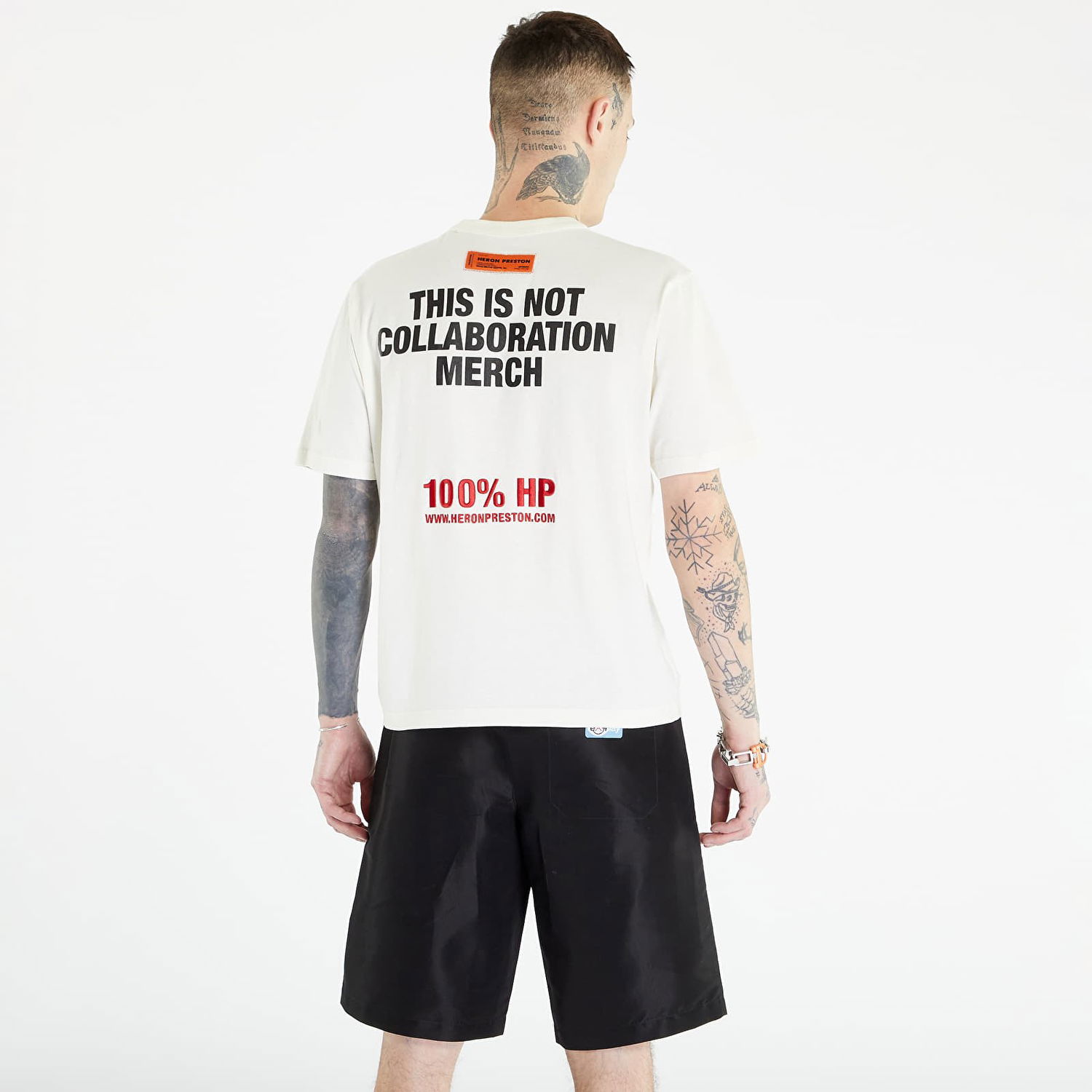 T-shirt HERON PRESTON This Is Not Short Sleeve Tee Vit | HMAA032S23JER0090110, 1