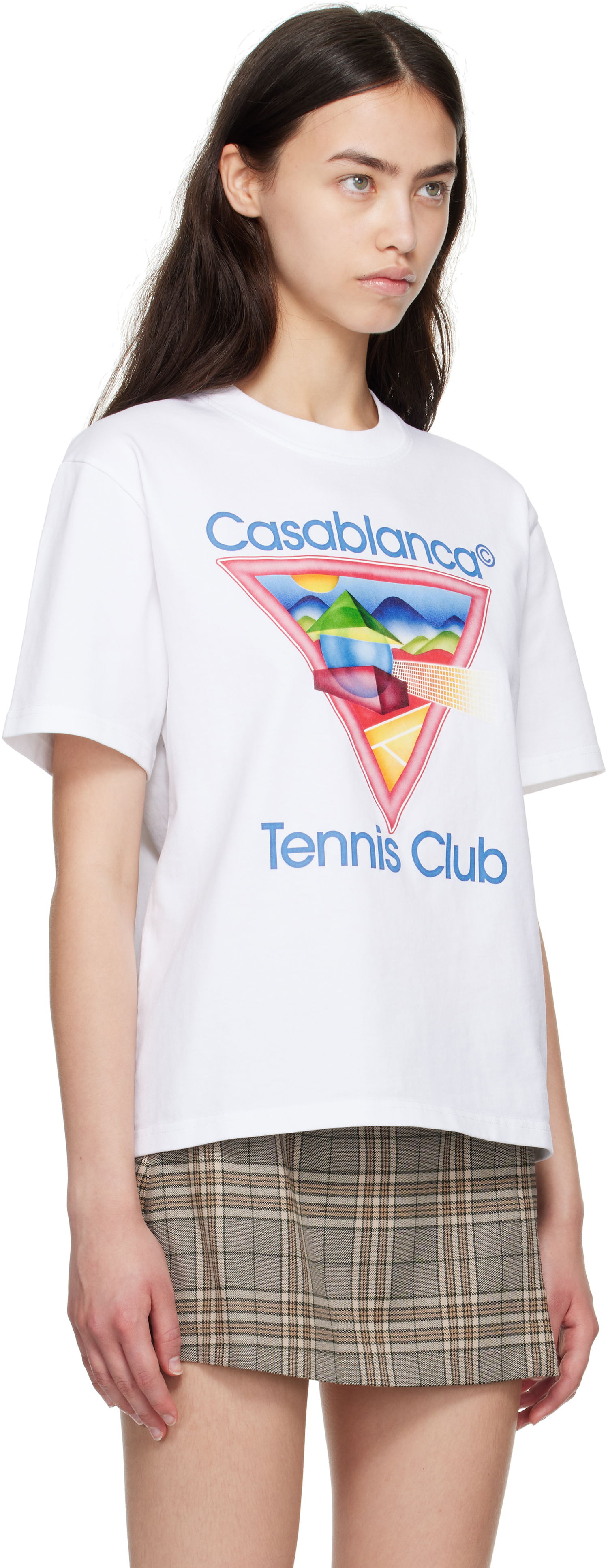 T-shirt Casablanca Casablanca Tennis Club Graphic T-Shirt Vit | WPF25-JTS-046-01, 1